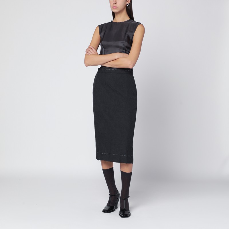 Grey mélange sleeveless dress