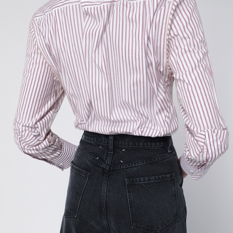 Maison Margiela Black Washed Jeans With Side Rips In Black