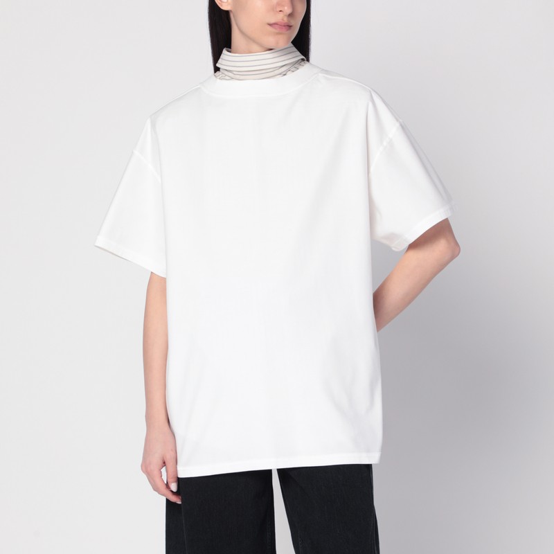 White reversed shirt T-shirt
