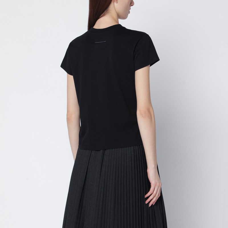 Mm6 Maison Margiela Mm6 By Maison Margiela Numeric Cotton Jersey T-shirt In Black