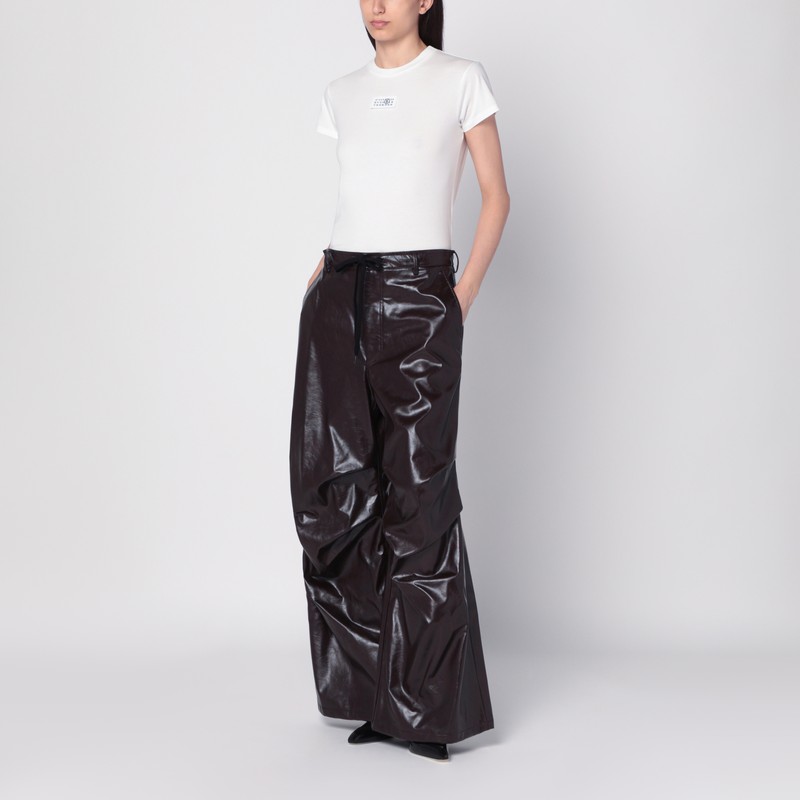 Mm6 Maison Margiela Numeric Cotton Jersey T-shirt In White