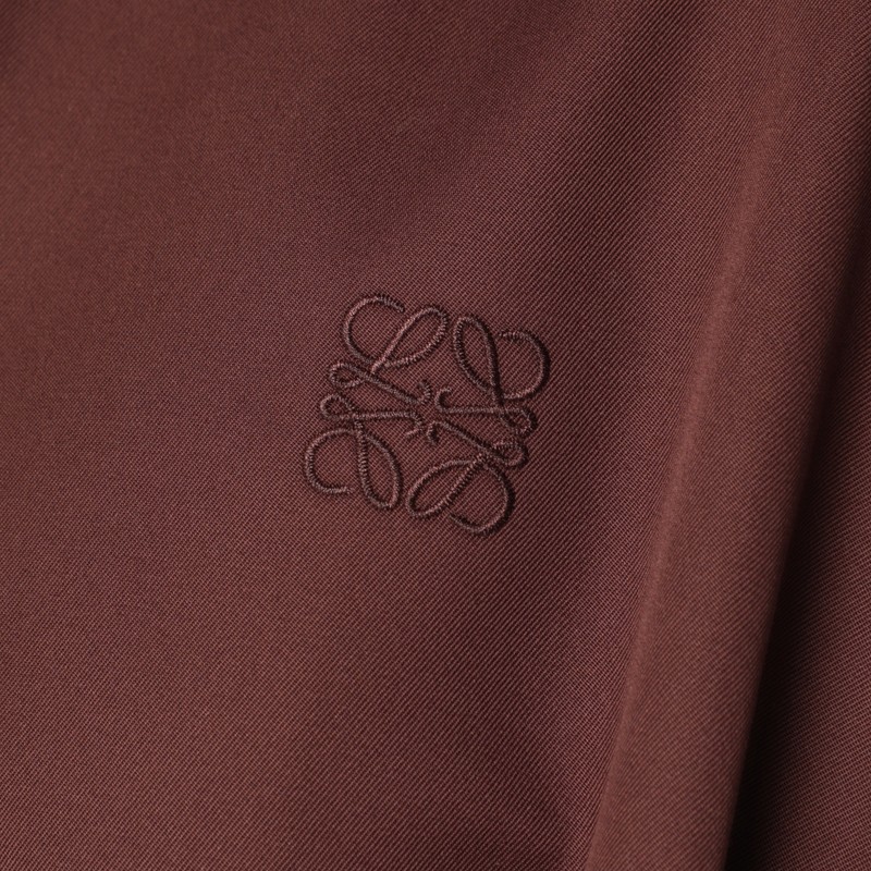 Loewe Coffee-colored Jacket With Silk And Cotton Belt In Brown