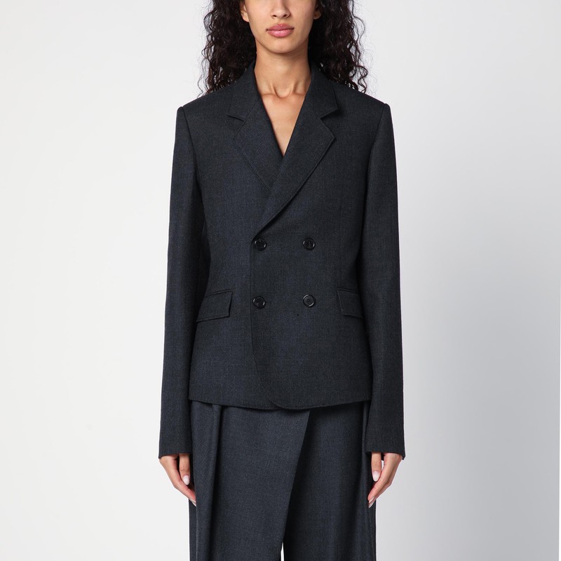 ジャケット LOEWE GREY WOOL DOUBLE-BREASTED JACKET Workwear jacket in wool blend Grey - LOEWE