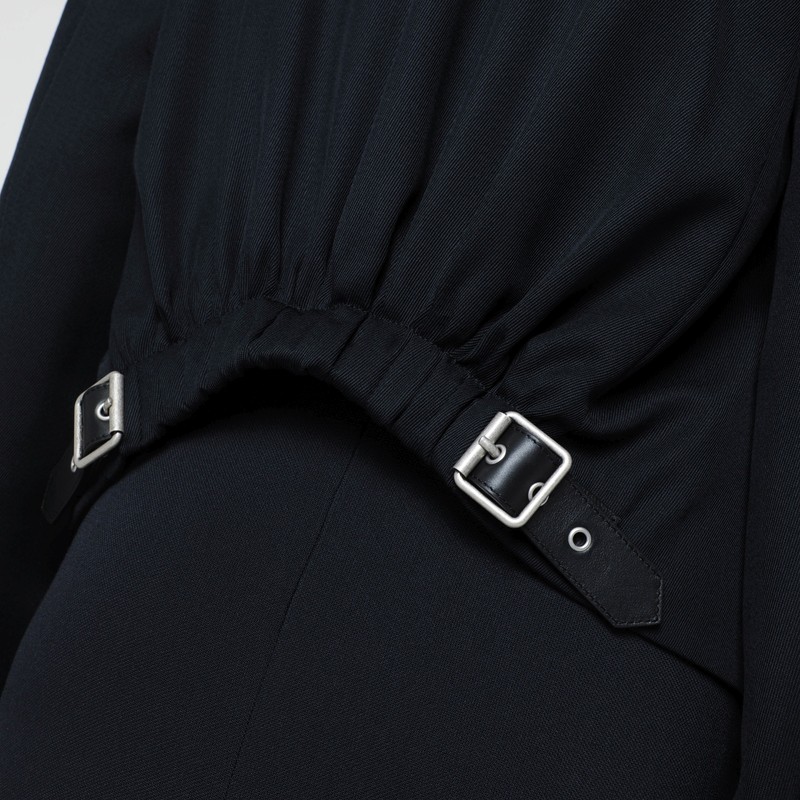 Loewe Navy Blue Wool Jacket In Blue