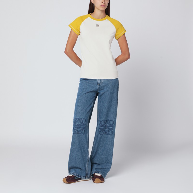 Loewe Mustard/bronze Slim T-shirt In Brown
