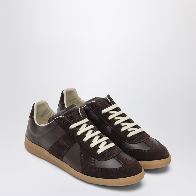 Maison Margiela Dark Brown Replica Sneakers In Brown