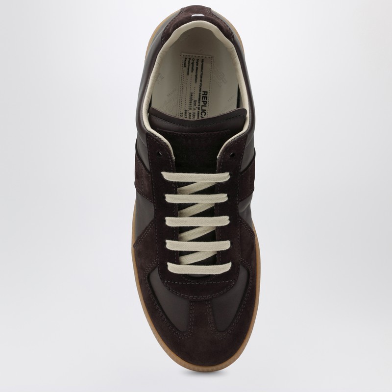 Maison Margiela Dark Brown Replica Sneakers In Brown