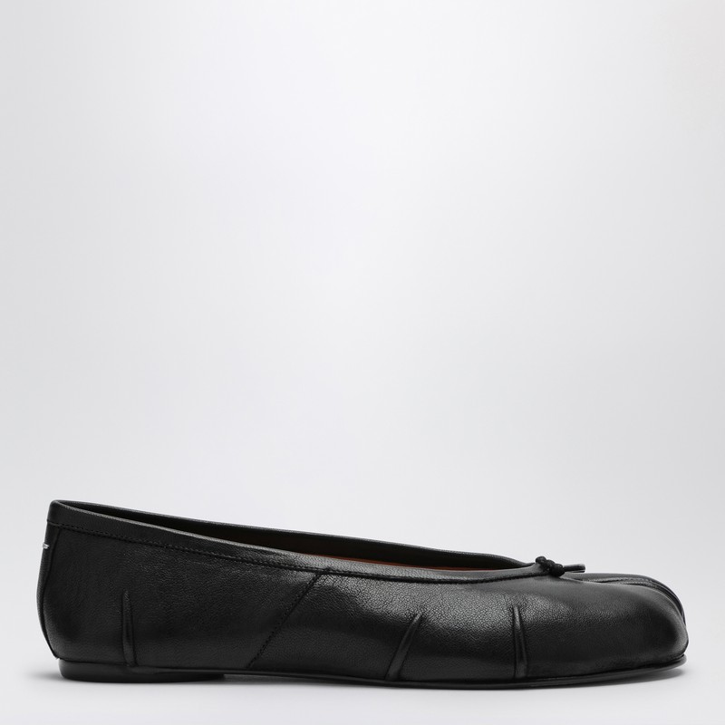 Black leather Tabi New ballet flats
