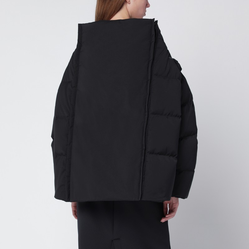 Mm6 Maison Margiela Transformable Padded Black Jacket In Black
