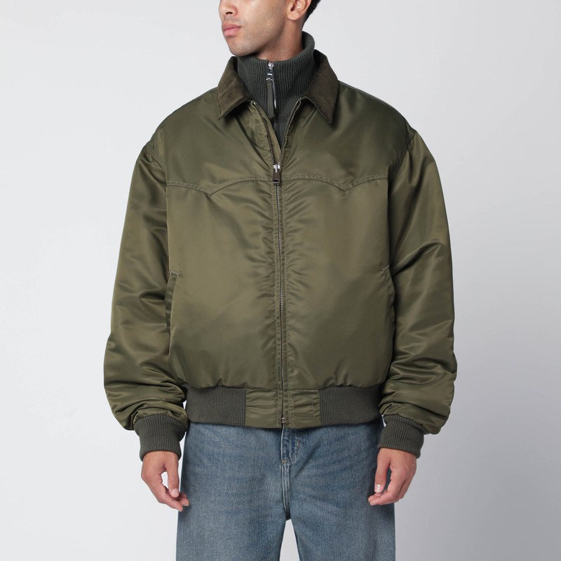 Khaki green zip jacket