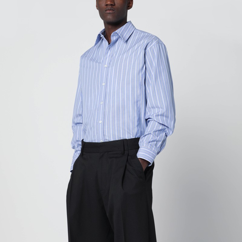 Light blue striped cotton shirt