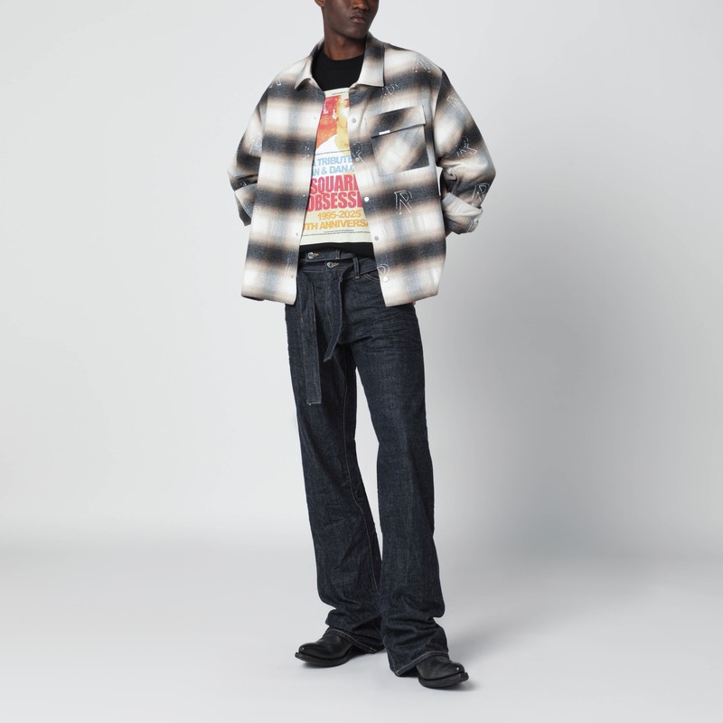 Magliano X D2 Black T-shirt With Logo Print In Black