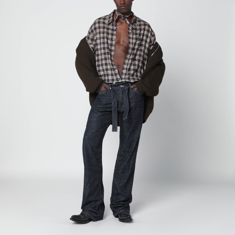 Magliano X D2 Military Green Wool Zip-up Cardigan In Green