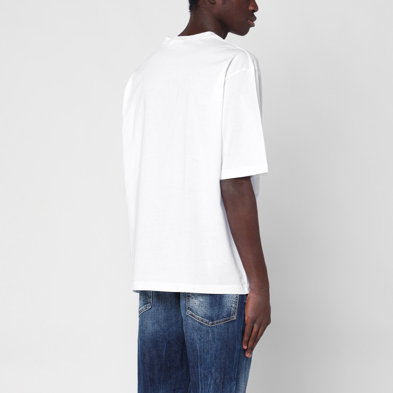 Dsquared2 Logo Patch Crewneck T-shirt In White
