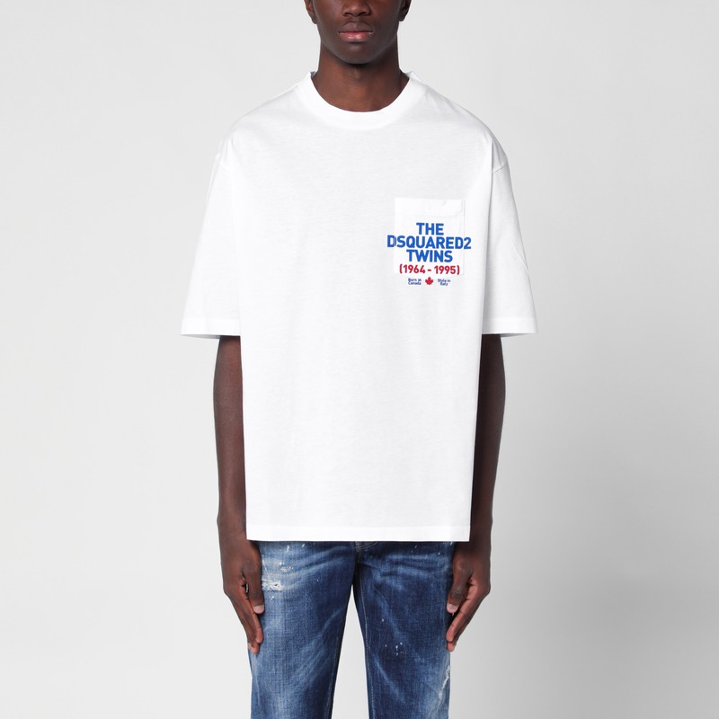 Dsquared2 White Cotton T-shirt With Logo In White