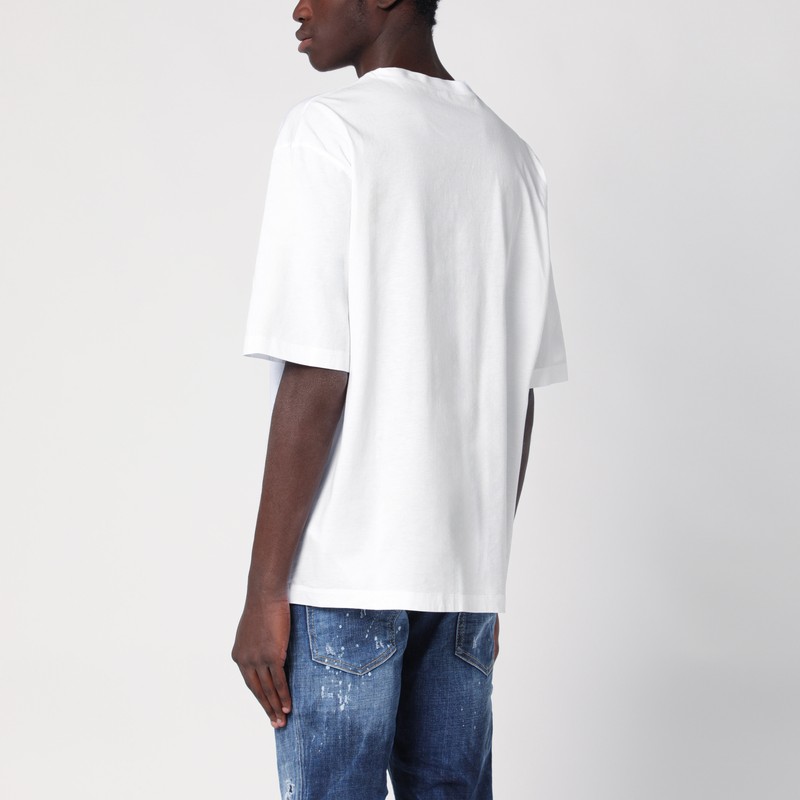 Dsquared2 White Cotton T-shirt With Logo In White