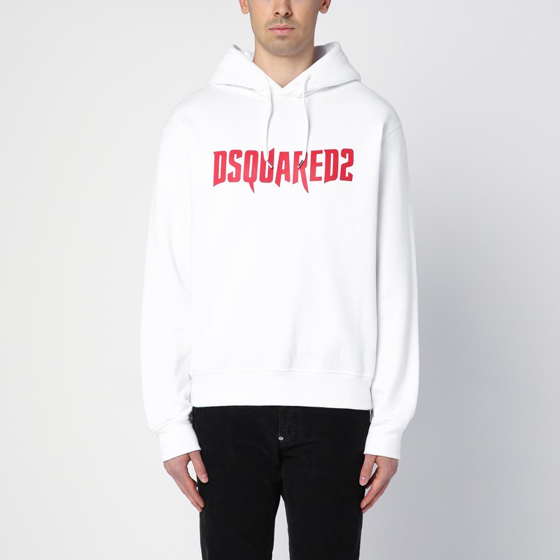 White cotton hoodie