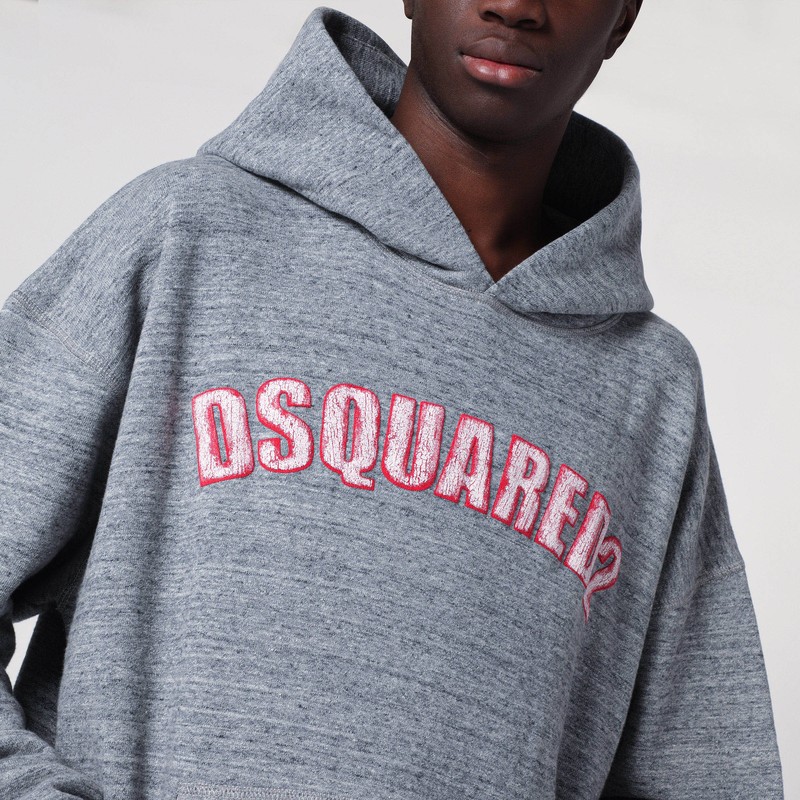 DSQUARED2 Grey cotton sweatshirt with logo - Shirts - Save
