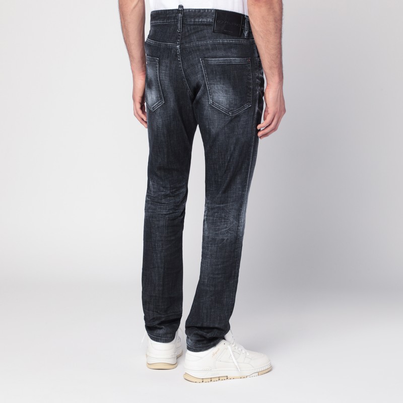Dsquared2 Black Stretch Denim Cool Guy Jeans In Blue