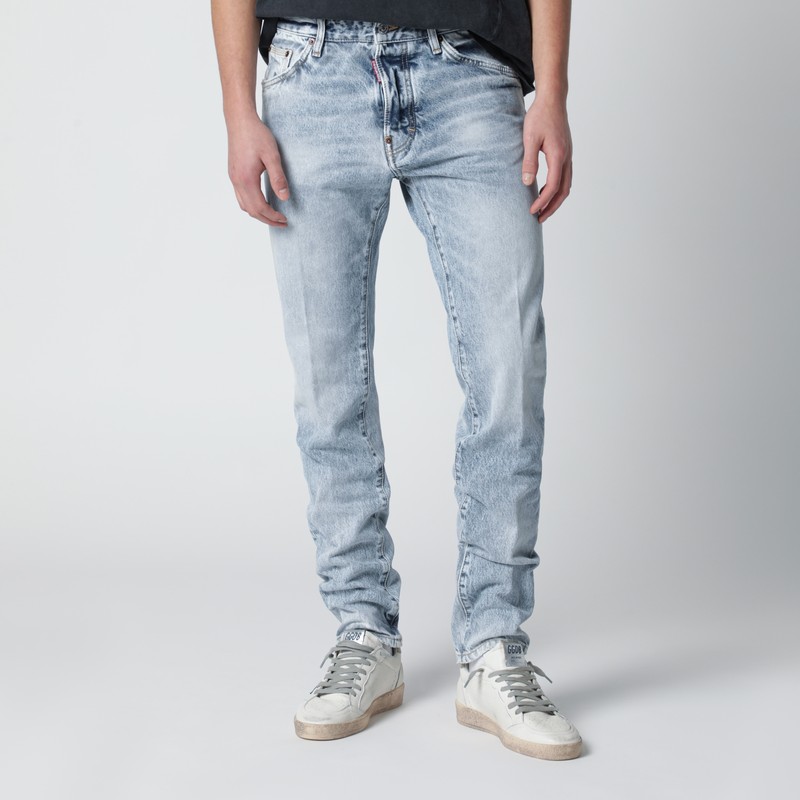 Vintage-effect stretch denim jeans