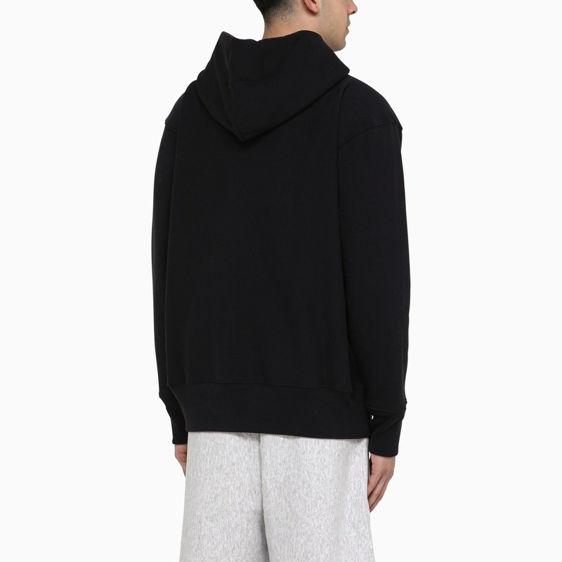 Champion Black Cotton Hoodie In Black