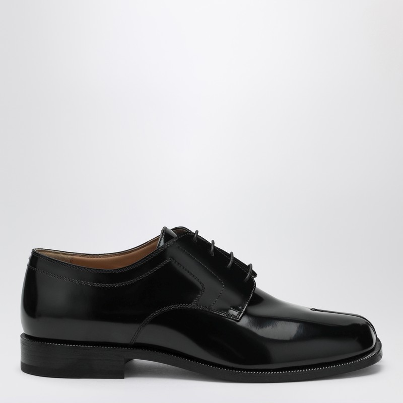 Black Tabi lace-up shoe in polished calfskin