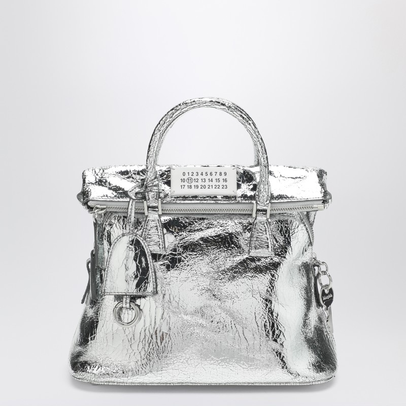 5AC classique mini metallic silver bag