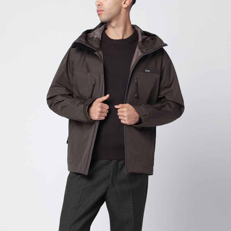 Camouflage green hooded jacket