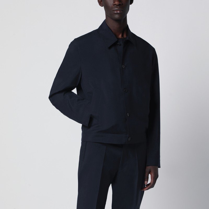 Blue wool and mohair jacket