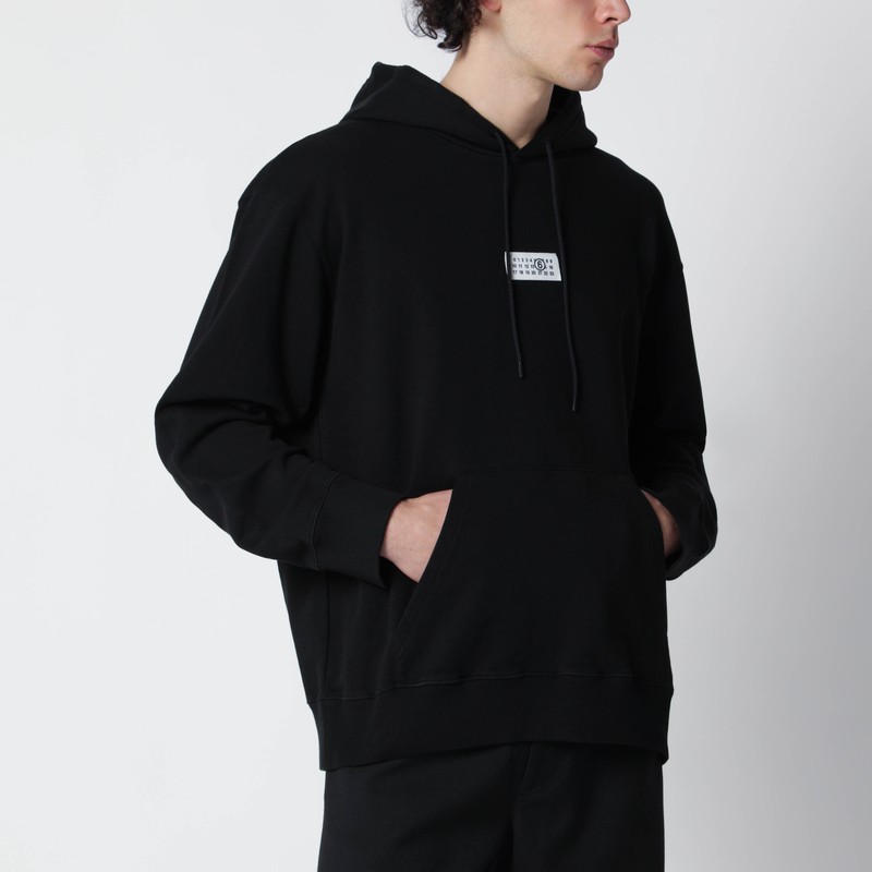 Black Numeric cotton hoodie