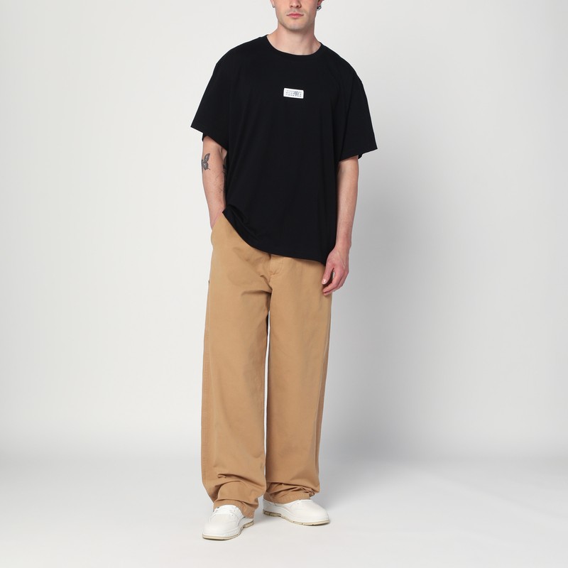 Mm6 Maison Margiela Beige Cotton Canvas Trousers