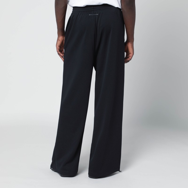Mm6 X Salomon Wide Black Jogging Trousers In Black