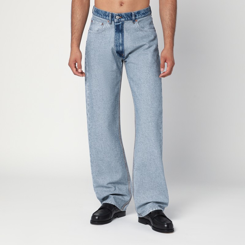 Two-tone washed jeans
