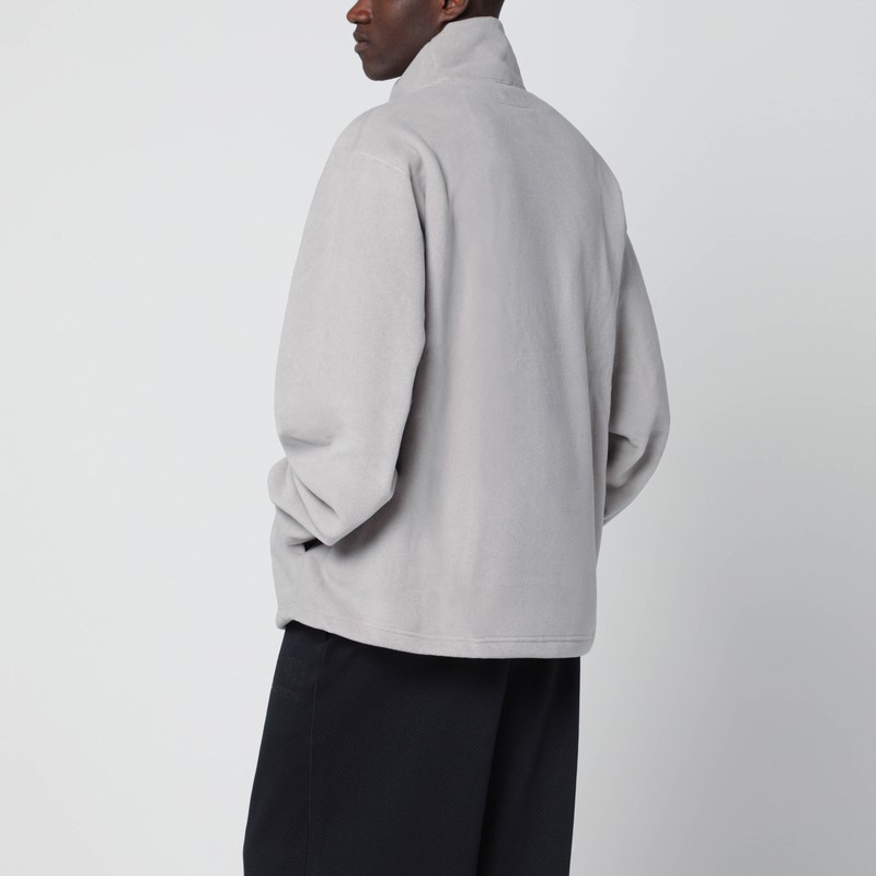 Mm6 X Salomon Light Gray Turtleneck Fleece In Gray