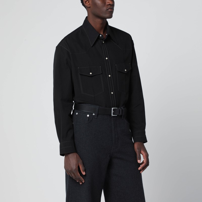 Black Western cotton shirt