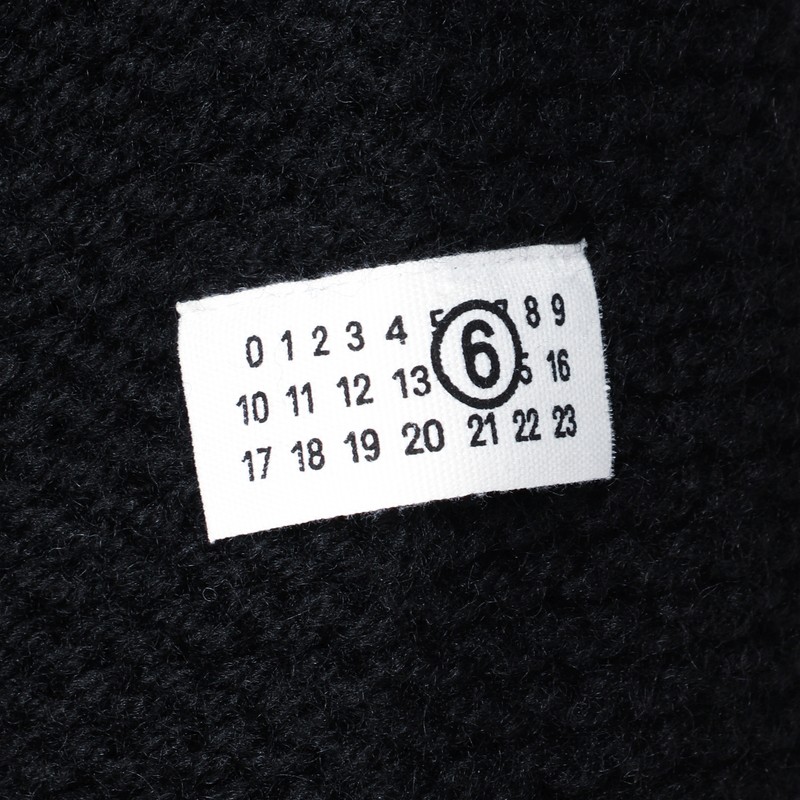 Mm6 Maison Margiela Chunky Wool Turtleneck Jumper In Black