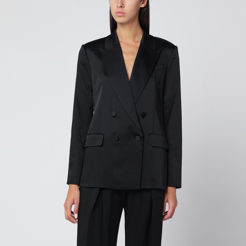 Black double-breasted jacket