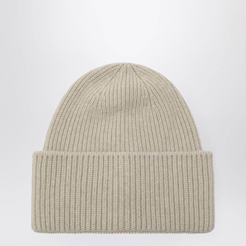 Destin Ivory Wool And Cashmere Beanie In White