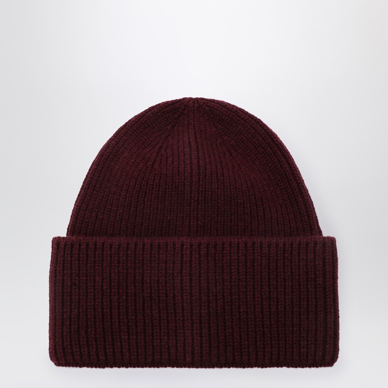 Destin Dark Burgundy Wool And Cashmere Beanie