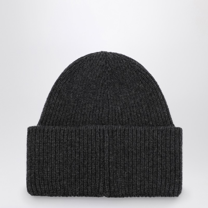 Destin Anthracite Grey Cashmere Blend Beanie In Gray