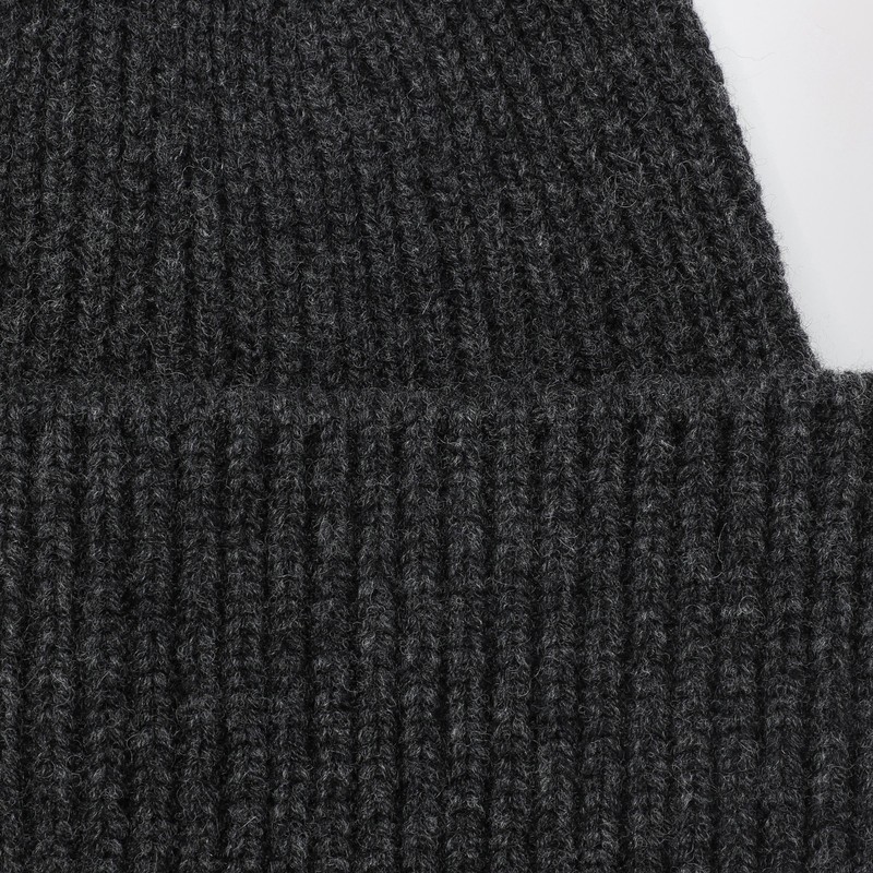 Destin Anthracite Grey Cashmere Blend Beanie In Gray