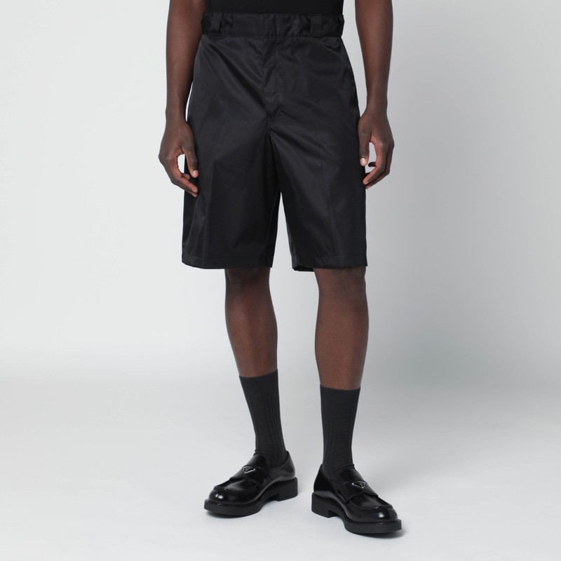 Black Re-Nylon Bermuda shorts