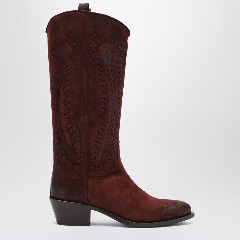Brown suede Frida western boot - Sartore - Modalova