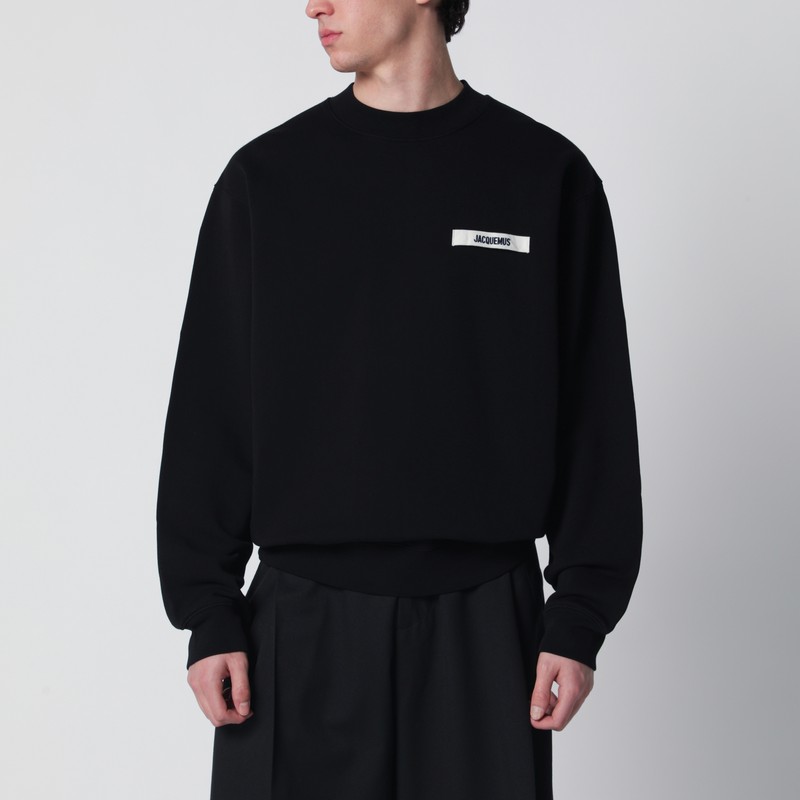 Black sweatshirt with Gros Grain logo