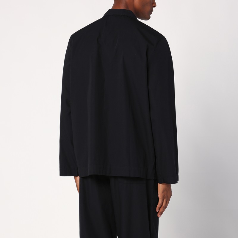 Tekla Black Pyjama Shirt In Black