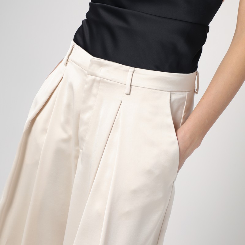 The Andamane Ivory Trouser Skirt In White