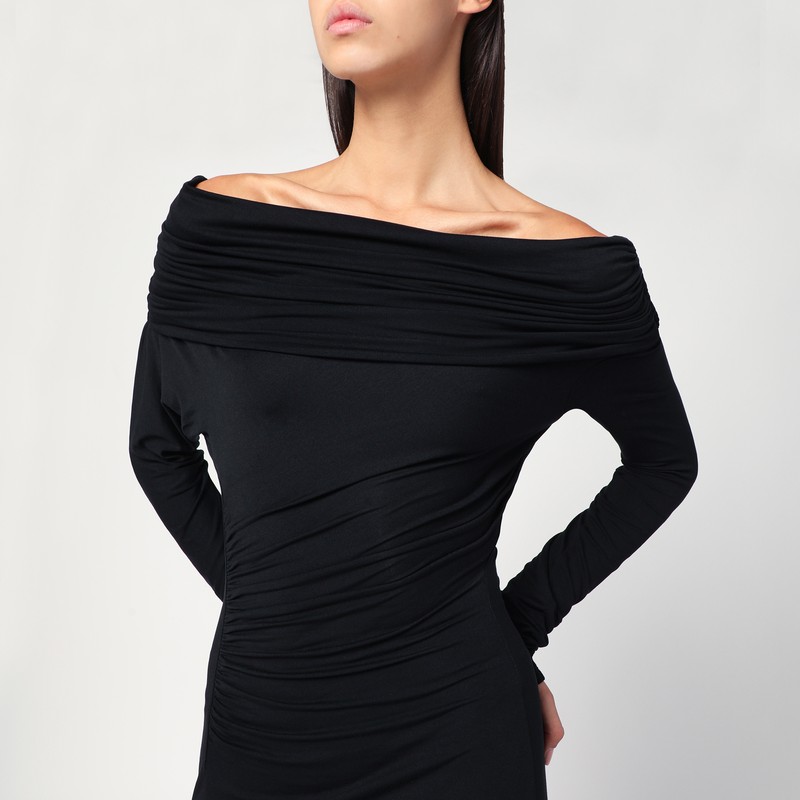 The Andamane Black Zoe Midi Dress In Black