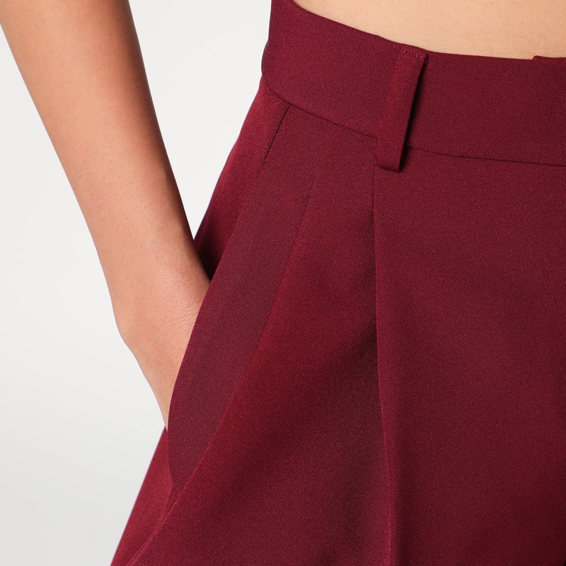 The Andamane Bordeaux Tailored Pants The Andamans In Burgundy