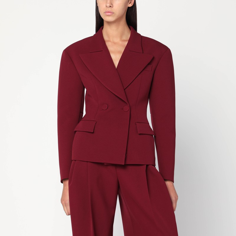 Burgundy single-breasted jacket - THE ANDAMANE - Modalova
