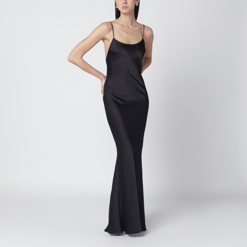 Black Ninfea dress with back draping
